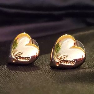 4/$20 Guess Rose Gold Heart Stud Earrings